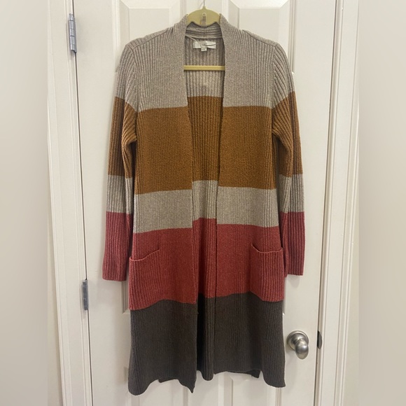 LOFT color block maxi sweater. Size Medium - Picture 1 of 4